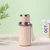 Copo com tampa de tigela simples de grande capacidade, copo térmico portátil de aço inoxidável 316, copo de água de viagem multicolorido, copo de água para presente personalizado