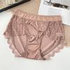 Ropa Interior Sexy de Encaje para Mujer, Alta Elasticidad, Transpirable, Entrepierna Antibacteriana, Sin Costuras, No Pellizca, Shorts Triángulo con Entrepierna Antibacteriana