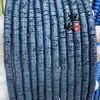 3*6mm Contas Espaçadoras Coloridas de Pedra Vulcânica Amarelo Azul Verde Preto Contas Espaçadoras de Rocha Vulcânica Acessórios para Joias DIY Contas
