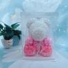 Urso de Rosa com Cor Gradiente como Presente para Namorada, Melhor Amiga, Colega de Classe para o Natal, Dia dos Namorados, Aniversário; Urso de Rosa Realista de Flor de Espuma