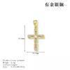 Novo Estilo Feminino Simples Pingente de Cruz de Cobre com Zircônia Microincrustada Joias Religiosas DIY Acessório Versátil Pingente