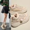 Invierno 2023 Nuevo estilo coreano ins zapatos tipo papá de caña alta forrados de polar para estudiantes femeninas plataforma de caña alta casual cálidos P018
