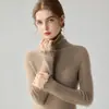 Top de punto de cuello alto para mujer, otoño 2026, cálido, ajustado, elegante, con cuello de volantes