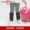 BalaOneBalabala roupas infantis calças quentes para meninas outono e inverno leggings grossos com fleece, design falso de duas peças