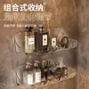 Estante de almacenamiento de baño de acrílico, inodoro de baño, lavabo de pared sin agujeros, estante de almacenamiento de cosméticos de pared