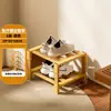 Zapatero Simple de Bambú, Estante de Almacenamiento de Múltiples Niveles para Entrada del Hogar, Estante Estrecho para Zapatos para Uso en Interiores, Zapatero para Apartamentos de Alquiler
