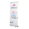 Soporte de banner enrollable de plástico-acero reforzado para exhibición de carteles publicitarios en interiores, soporte de exhibición de carteles para eventos publicitarios con forma de puerta