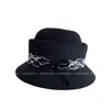 Sombrero de Sol Estilo Retro Japonés para Mujer, Sombrero de Paja con Protección Solar de Verano, Sombrero Cubo de Malla con Lazo de Seda y Lino, Sombrero de Sol
