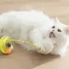 Juguete para Gatos tipo Tumbler con Palo Extraíble, Pluma y Bola Rascadora, Anti-Mordidas, Giratorio, Juguete Interactivo para Gatos Pequeños, Gatitos, Suministros Interesantes para Mascotas