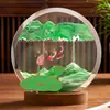 Nova Pintura de Areia Chinesa da Sorte com Fluxo Contínuo Ampulheta 3D Artesanato em Liga Decoração de Mesa Ornamento Descompressor Presente para Amigos