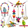 Brinquedos para Pássaros Conjunto Mais Vendido Transfronteiriço, Suprimentos para Roer e Alívio do Tédio de Pássaros, Brinquedos Educacionais para Papagaios