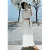 Vestido Blanco Estilo Francés para Mujer, Nuevo Modelo de Moda Verano 2026, Ambiente de Vacaciones en la Costa, Vestido Largo Elegante y Hermoso