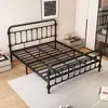 Cama de Hierro Forjado Minimalista Moderna Tipo Loft Doble Anti-Ruido Cama Individual Infantil para el Hogar Cama con Estructura de Hierro Engrosada
