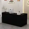 Mostrador de caja registradora de esquina estilo crema, mostrador de barra de recepción pequeño, escritorio de recepción moderno simple para tiendas de ropa, mostrador en forma de L
