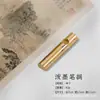 Qianli Jiangshan Latón Sólido Pueblo Regla Pincel Creativo Caligrafía Pequeño Script Regular Fino Dorado Pincel Especial para Escribir Caracteres Prensa Libro Prensa Papel