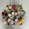 Comércio Exterior Artificial 3 Cabeças Linda Flor Flor de Casamento Material para Arranjo de Chão Estrada Dahlia Artificial Flor Artificial para Casa