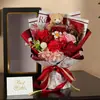 Nuevo Regalo de San Valentín de Amazon Ramo de Rosas Eternas Oso de Peluche para Niñas Regalo de Recuerdo Flor de Jabón de Alta Gama