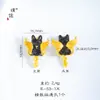 Tienda de Oro Puzuo Mismo Estilo Arena Dorada Accesorios DIY Colgante de Gato Negro Pequeño Cadena para Clavícula Dulce y Fresca para Mujeres