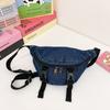 Bolso de Hombro para Niños Color Sólido Mezclilla para Niñas Cruzado Billetera para Monedas Simple Combinable Bolso para Cambios Padre-Hijo Riñonera