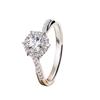Anillo de Plata Esterlina de Venta Caliente Transfronterizo Actriz Tejido Moissanita Un Quilate 50 Puntos Anillo de Diseño Torcido de Brazo Vivo Venta al por Mayor