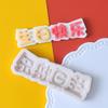 Molde de Silicone Fondant Feliz Aniversário Chinês e Inglês Decoração de Bolo Chocolate Plug-In Ferramentas de Confeitaria DIY