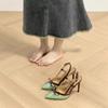 Zapatos de Tacón Alto 2024 Nuevos para Mujer Estilo Francés Puntiagudos con Lazo Sandalias de Una Correa para Uso Exterior Zapatos Planos Baotou