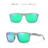 KDEAM Nuevas Gafas de Sol Polarizadas Cuadradas Almohadilla Nasal de Silicona 1.1TAC Película Real que Cambia de Color Gafas de Exterior KD101