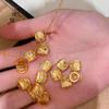 Tienda de oro Puzuo con accesorios de bricolaje dorados, collar de cuentas de barril de estrella de ocho hombres cepillados, cadena de clavícula delicada para mujeres