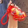 Estilo Creativo de Dibujos Animados para Año Nuevo, Hazte Rico Inmediatamente, Llavero de Cuero, Colgante Lindo para Bolsa, Llavero de Coche, Pequeño Regalo