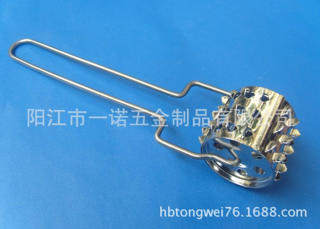 E-053比萨轮,不锈钢滚动嫩肉锤 披萨饼干烘焙打扎孔器轮滚