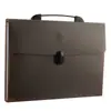 Bolsa Organizadora Vertical para Estudiante Bolsa Organizadora Retro A4 Oficina Portátil Carpeta Multicapa Almacenamiento de Facturas Pinza Organizadora