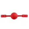 Qianbaiqu Sm Bola Oral Tapón Bucal Sexy con Agujeros Grande, Mediano y Pequeño Tapón Bucal de Silicona Completa y Grilletes Juguete Sexual para Adultos