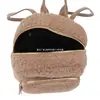 Mochila de Lana de Cordero Transfronteriza Mochila de Terciopelo RPET Japonesa y Coreana Bolso Bandolera de Moda Bolsa de Viaje Fábrica de Personalización