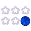 Acrílico luminoso flash fino oco estrela de cinco pontas acessórios feitos à mão DIY brincos joia de orelha pulseira pingente saco de material