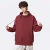 Sudadera con capucha de color liso, peso pesado, estilo americano para hombre, marca de moda, versátil para primavera y otoño, corte holgado, deportiva, sudadera con capucha para pareja