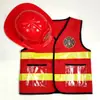 Casa de juegos para niños Ropa de juego de rol Traje de bombero Héroe de la extinción de incendios Chaleco rojo Ropa para jugar al fuego