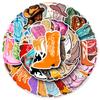 50 pegatinas de botas de cowboy zapatos dibujos animados botas color grafiti impermeable decorativas para libretas pegatinas de tarjeta goo venta al por mayor