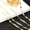 Accesorios para Joyería DIY Alambre Negro Transparente Retorcido Cristal Zircón Cadena Hecha a Mano Accesorios para Ropa Cadena Suelta Cadena para Gafas Decoración