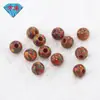 Huagang Gems Esfera Perforada a la Mitad Ópalo Imitación Piedra Preciosa Ópalo Piedra Suelta Ópalo Artificial Piedra Principal para Pendiente Op15