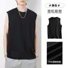 [Algodón Puro de Peso Pesado] Chaleco de Algodón Peinado de 270g Ropa Exterior para Hombre Chaleco Transpirable para Deportes y Fitness Camiseta sin Mangas Holgada Moderna