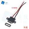 Conector Fêmea Tipo C-2P à Prova d'Água Soldagem por Fio Moldagem por Injeção com Furos para Parafuso e Fio Conector Fêmea USB à Prova d'Água USB à Prova d'Água Ip67