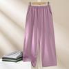 Pantalones de Pijama de Modal de Color Sólido Simple de Verano para Mujer Pantalones Largos Delgados Casuales Sueltos Talla Grande Pantalones Finos para el Hogar
