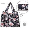 Bolsa de Compras Plegable para Supermercado Tela Floral Portátil Poliéster Bolsa de Almacenamiento Portátil Gran Capacidad Rectangular Engrosada Venta al por Mayor