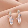 Aretes Casuales Nicho Elegantes de Alta Gama Aguja de Plata S925 Zircón para Mujer Exquisitos Aretes de Perlas Clips para Orejas Sin Perforar