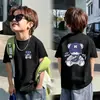 Ropa infantil camiseta de manga corta para niños ropa de verano 2026 nuevo modelo para niños, tops de verano de algodón puro para niños mayores, camiseta de moda