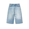 Comercio Exterior AliExpress Y2K Retro Americano Hip Hop Calle Lavado Estampado de Letras Jeans Hombre Transfronterizo Rusia