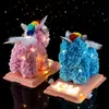 Regalo de Navidad San Valentín Mini Rosa Unicornio 25cm Trompeta Creativo Simulación Flor Eterna Unicornio