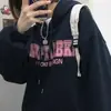 Sudadera gruesa con forro polar estilo Harajuku para mujer, nueva versión coreana Otoño e Invierno 2026, corte holgado, top casual estilo novio relajado