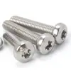 Parafusos Torx de Cabeça Panela em Aço Inoxidável 304, Alta Resistência, Resistente à Corrosão, Fixadores Químicos Resistentes a Ácidos e Alcalis, Fornecimento Direto do Fabricante