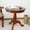 Sillón tigre de cuero estilo europeo, sofá individual de madera maciza, sillón vintage estilo americano para hotel, negociación, balcón y ocio.